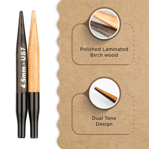 Image of Knitter's Pride Day & Nite Mini Interchangeable Circular Needles 2 inch inch (5cm) - US Size 7 (4.5mm)