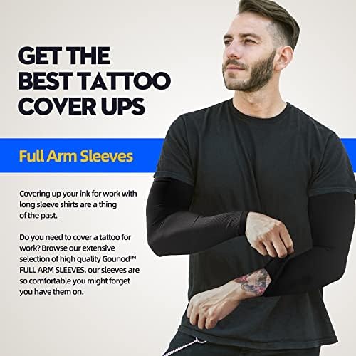 Image of GOUNOD Sun Protection Cooling Arm Sleeves with Thumb Holes - Gardening Outdoors Sports Workouts Sunscreen Arm Sleeves