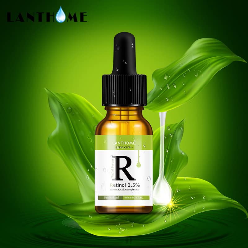 High Strength 2.5% Retinol Face Serum 10ml with Hyaluronic Acid, Vitamin C & E, Anti-Ageing Serum for Fine Lines Wrinkles - Image 3