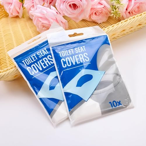 Image of UMAI Toilet Seat Covers Disposable|Western Toilet Seat Cover|Use & Throw, Portable|Pack of 20 (White)