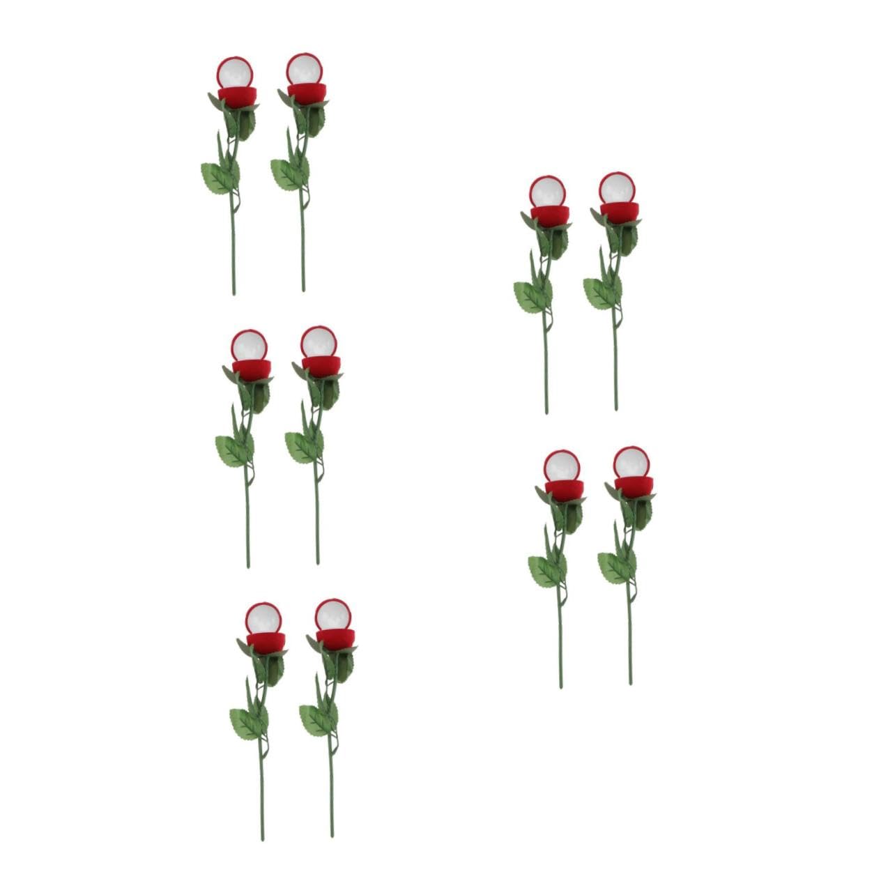 Boîte à bagues rose rouge haut de gamme pour écrin de fiançailles et bijoux