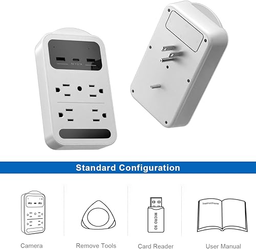 Miniatura 7 de 160 Wide Angle 4K HD Charger Camera ,Security Indoor Camer a ,Outlet Cameras,Nanny Camera for HomeOfficePetNanny,Camaras espias ocultas with Motion