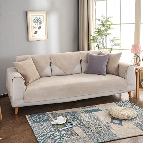 Housse de canapé serrée en tissu stretch jaune de haute qualité - 3