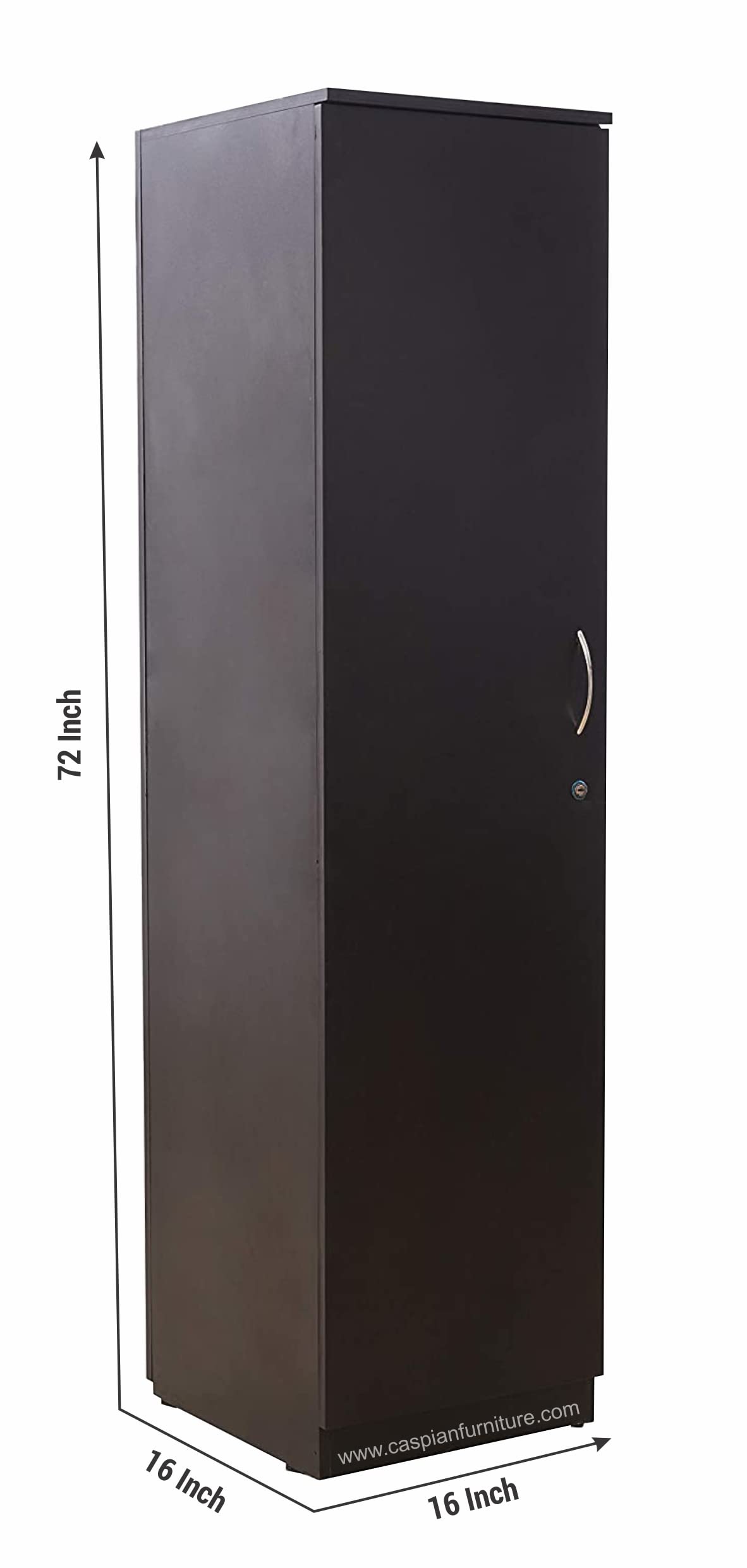 CASPIAN Engineered Wood 1 Door Wardrobe (Brown) | Pre-Assembled Furniture | Cupboard/Almirah for Bedroom, Office, Kid’s Room | Home Clothes Storage Organizer with Dressing Mirror 1
