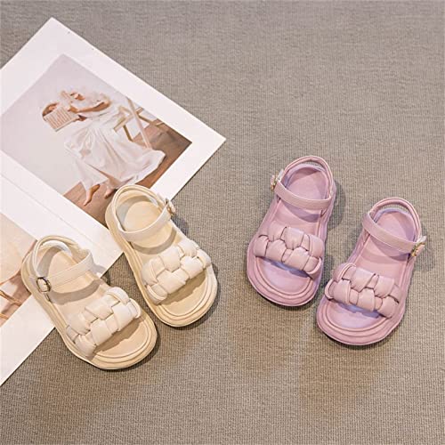 Toddler Girls Jelly Sandals Summer Outdoor Closed Toe Soft Rubber Sole Beach Water Shoes Dress Sliders Sandals for Girls (Purple, 2 Big Kids)3