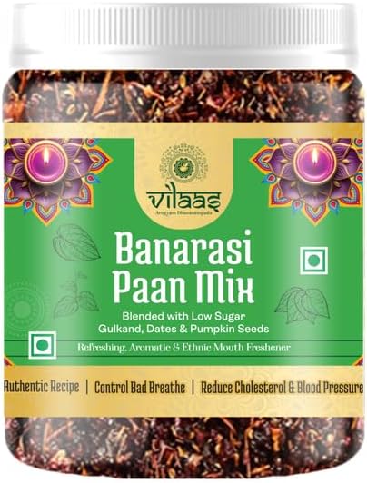 Vilaas Banarasi Meetha Paan Mix 900gm – Authentic Indian Sweet Paan Mouth Freshener | Natural Digestive & Post-Meal Refreshment | After-Meal Snack, Premium Jar Pack for Everyday Use Ideal for Gifting