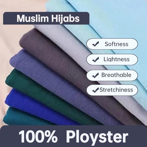 Muslin Hijab Scarf for Women Long Headscarves Solid Head Wraps Soft Pashminas Shawls3