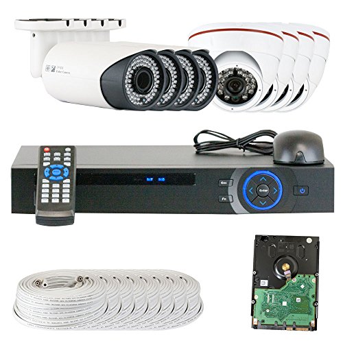 GW Security Inc VD8CHC7 8-Channel HDCVI DVR Security Camera System with 8 x1/2.9