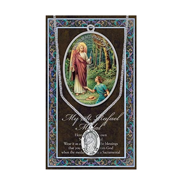 Rosemarie-Collections-Religious-Saint-Medal-Pendant-Necklace-24 Rosemarie Collections Religious Saint Medal Pendant Necklace (St Raphael)