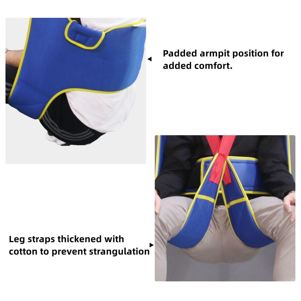 Arnés Elevación Paciente Cuerpo Completo, Grúa de Paciente, Eslinga De Elevación,para Posicionamiento Y Elevación De La Cama,Enfermería, Fácil de Usar Large