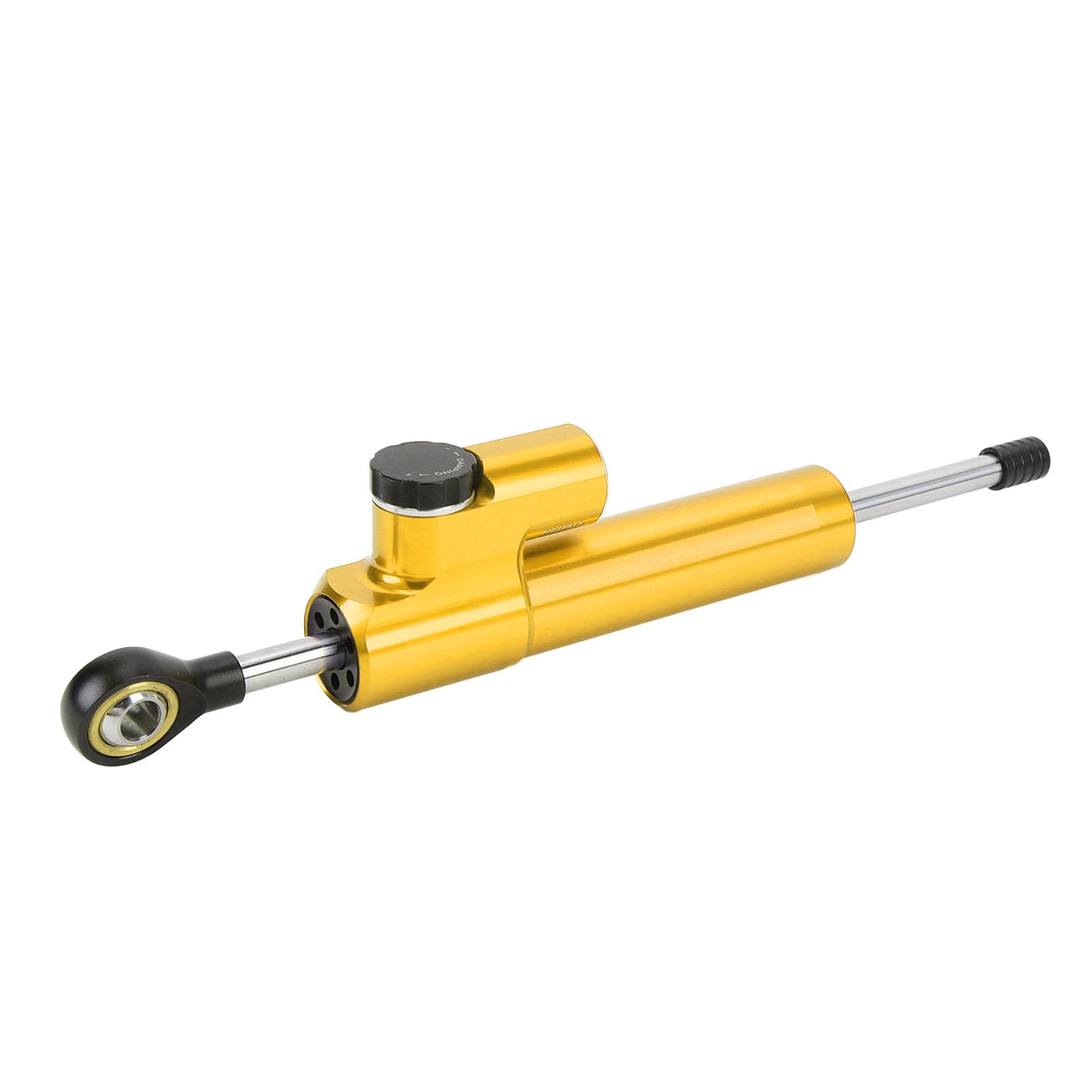 Motorcycle Steering Damper, Adjustable Aluminum Steering Stabilizer for Increased Stability, Reduces Wobble and Enhances Control for Riders over (Gold)