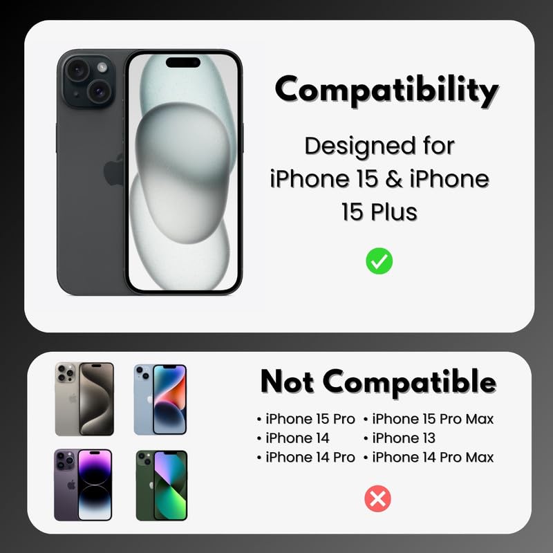 Image of CASEGEAR Clear iPhone 15 /15 Plus Camera Lens Protector | HD Clarity | Scratch Resistant | Complete Coverage | Easy Installation