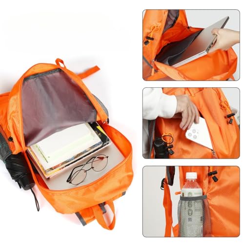 Mochila plegable ligera resistente al agua celeste miniatura 2