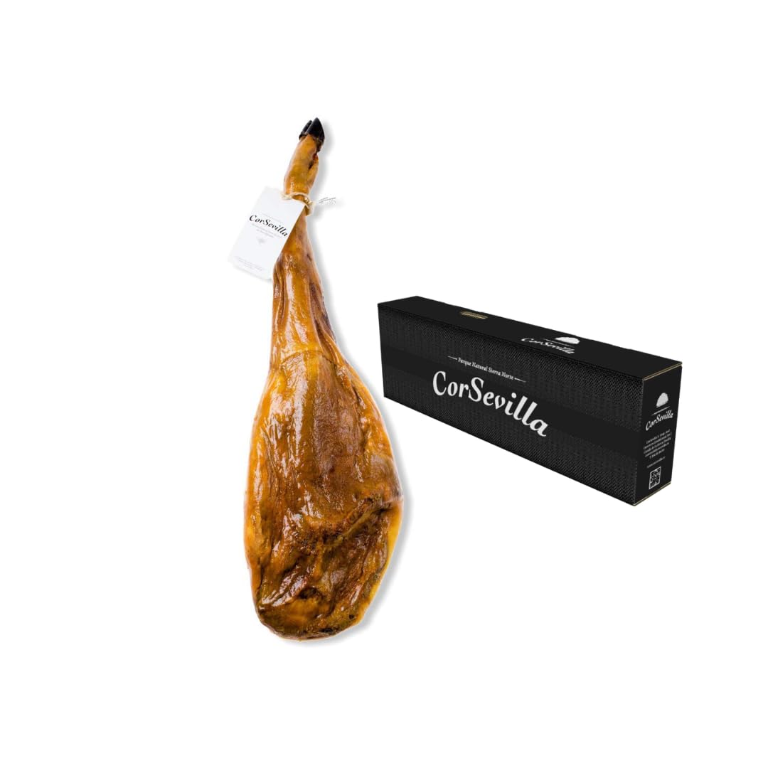 Corsevilla - Jamon de Cebo - Jamon Iberico - Jamon Cebo Iberico - Iberico - Gourmet - Raza Iberica -Sin Gluten - Sin Lactosa - Regalo - (8 Kilogramos. aprox.)