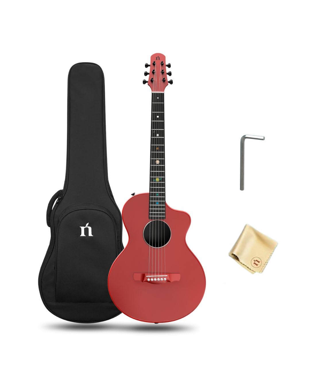 Natasha Asteroid 38″ Carbon Fibre Acoustic Guitar Lightweight Durable Beginner,Professional Guitar with Bag-image-24