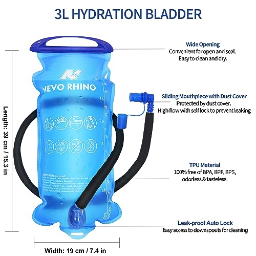 N-NEVO-RHINO-Hydration-Bladder-2L-3L-Leak-Proof-Water-Reservoir-BPA-Free-TPU-Water-Pouch-Water-Bladder-for-Hydration-Pack