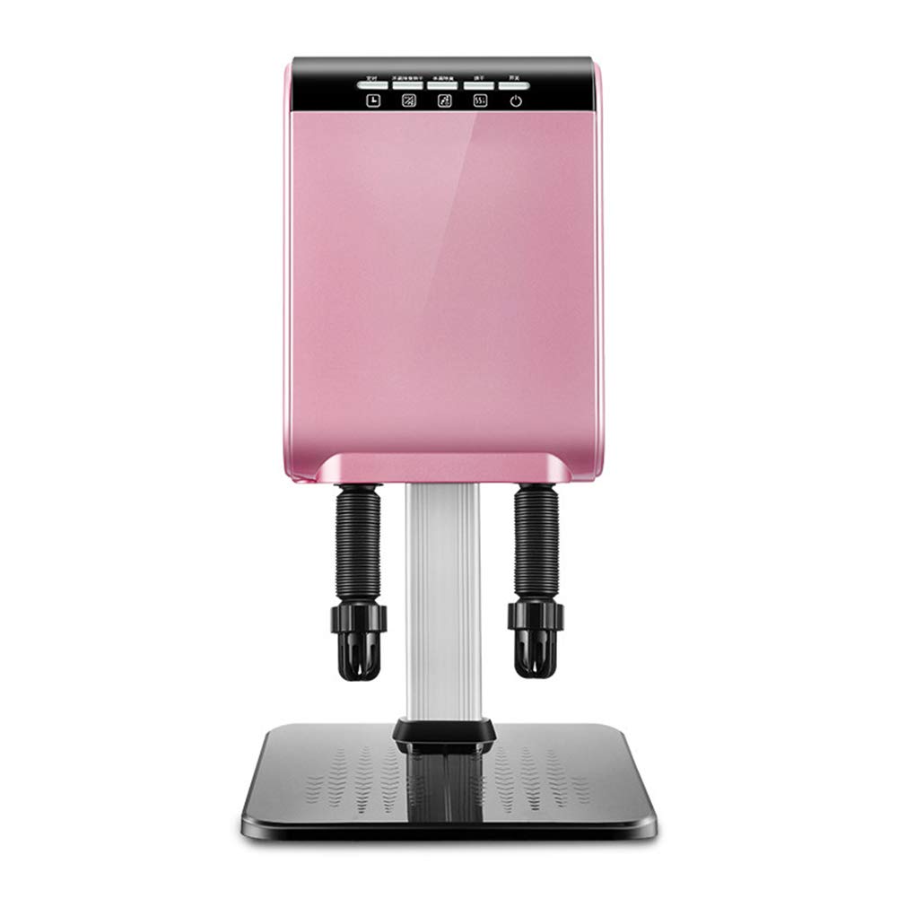 190W Ozono Eléctrico Escalable Inteligente Maquina De Zapatos Caliente Vertical Secador De Zapatos para Zapato Guantes Calcetines Botas De Desodorización Esterilización, Rosa/Oro,Pink