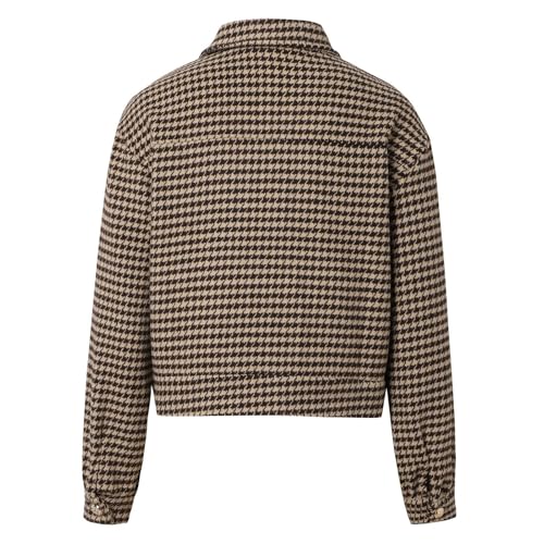 Flannel Shirts for Women Fashion Cropped Plaid Jacket Shacket Button Down 2024 Winter Fall Coats4