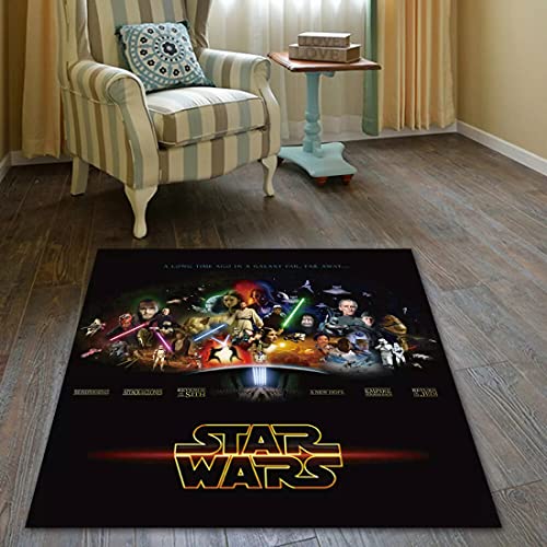 KIKCY Teppich Wohnzimmer Schlafzimmer Kinderzimmer Cartoon Star Wars Teppich rechteckig Kinderzimmer...