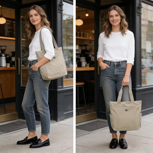 Bolsa Tote para mujer, hombro de nylon con cremallera miniatura 2