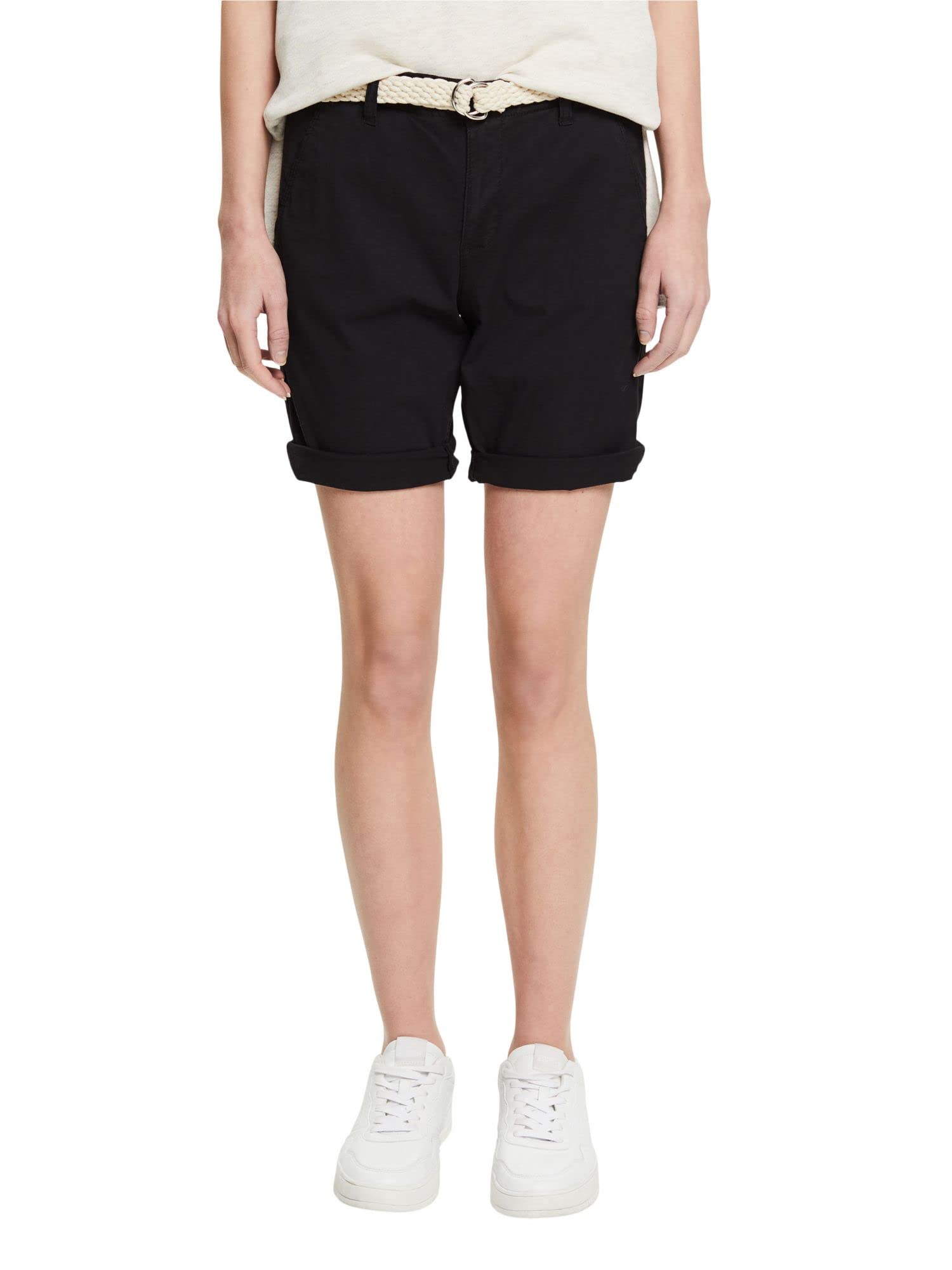 ESPRIT Women's 992ee1c302 Shorts, 001/Black, 32 UK