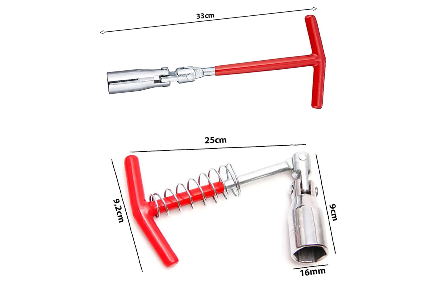 Chiave Per Candele 21mm Con Impugnatura A T E Giunto Flessibile 360° – In Acciaio Cr-V, Per Auto E Moto