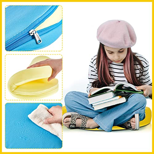 8 Pcs 16 Inch Extra Thick Round Floor Cushions Flexible Seating Cushions 3.2 Inch Thickened Foam Circle Seats Round Floor Seating Assorted Color Floor Cushion For Kids, Adults, School, Office, Home #TOP2