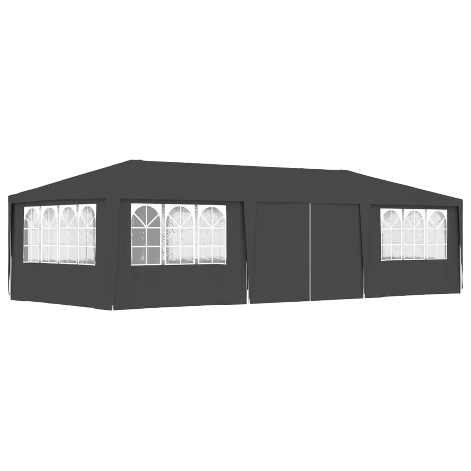 Homgoday Casa Mobilia Gazebo Professionale con Pareti 4x9 m Antracite 90 g/m², Gazebo da Giardino, Gazebo Ombrellone da Giardino Spiaggia Pesca Esterno Antivento per Arredo Giardino Terrazzo Ambienti