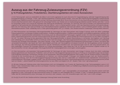 RNKVERLAG 3117 - Nachweisheft für rote Kennzeichen, 16 Seiten, DIN A5 quer