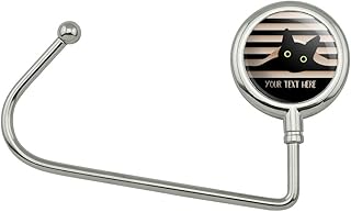 Personalized Custom Black Cat in Window 1 Line Purse Bag Hanger Holder Hook