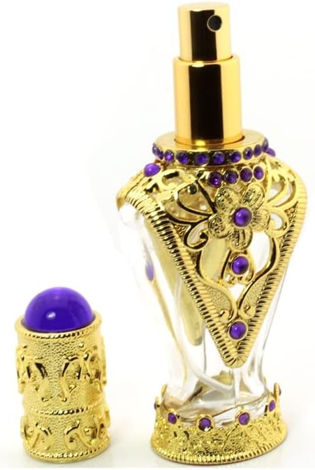 Hollow Out Gold Color Essential Bottle for Oils Perfume Empty Glass for Wedding Decor image 3