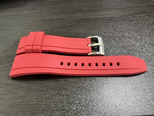 Image of Watch Band Quick Release Fluororubber 19mm 20mm 21mm 22mm Soft Durable Universal FKM Rubber Replacement Band Strap for Men Women
