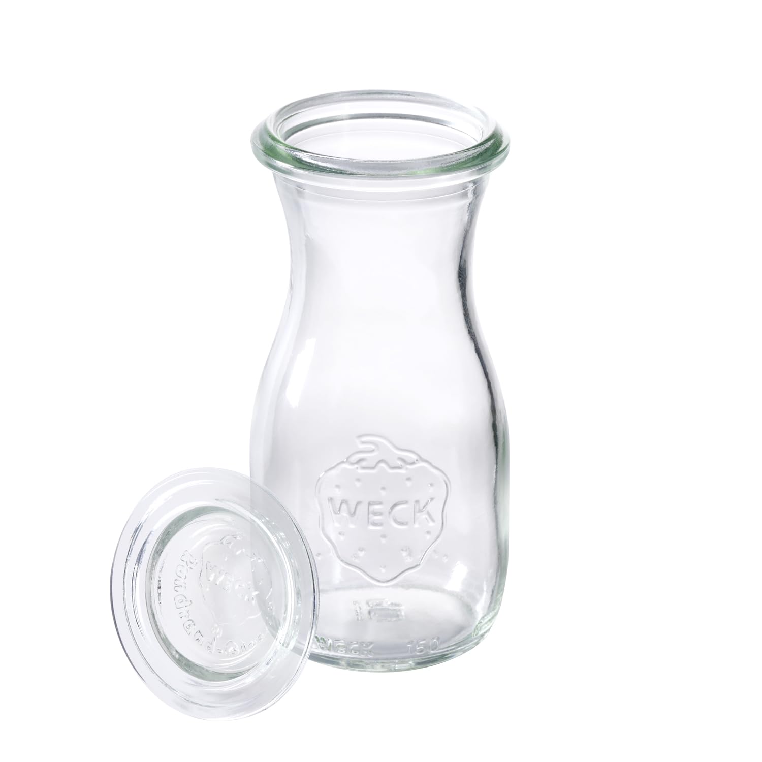 APS 82305 Set of 6 Weck Bottles with Lids Diameter 5.5 cm Height 11.5 cm 150 ml, Transparent, Durchmesser: 5,5 cm, Höhe: 11,5 cm