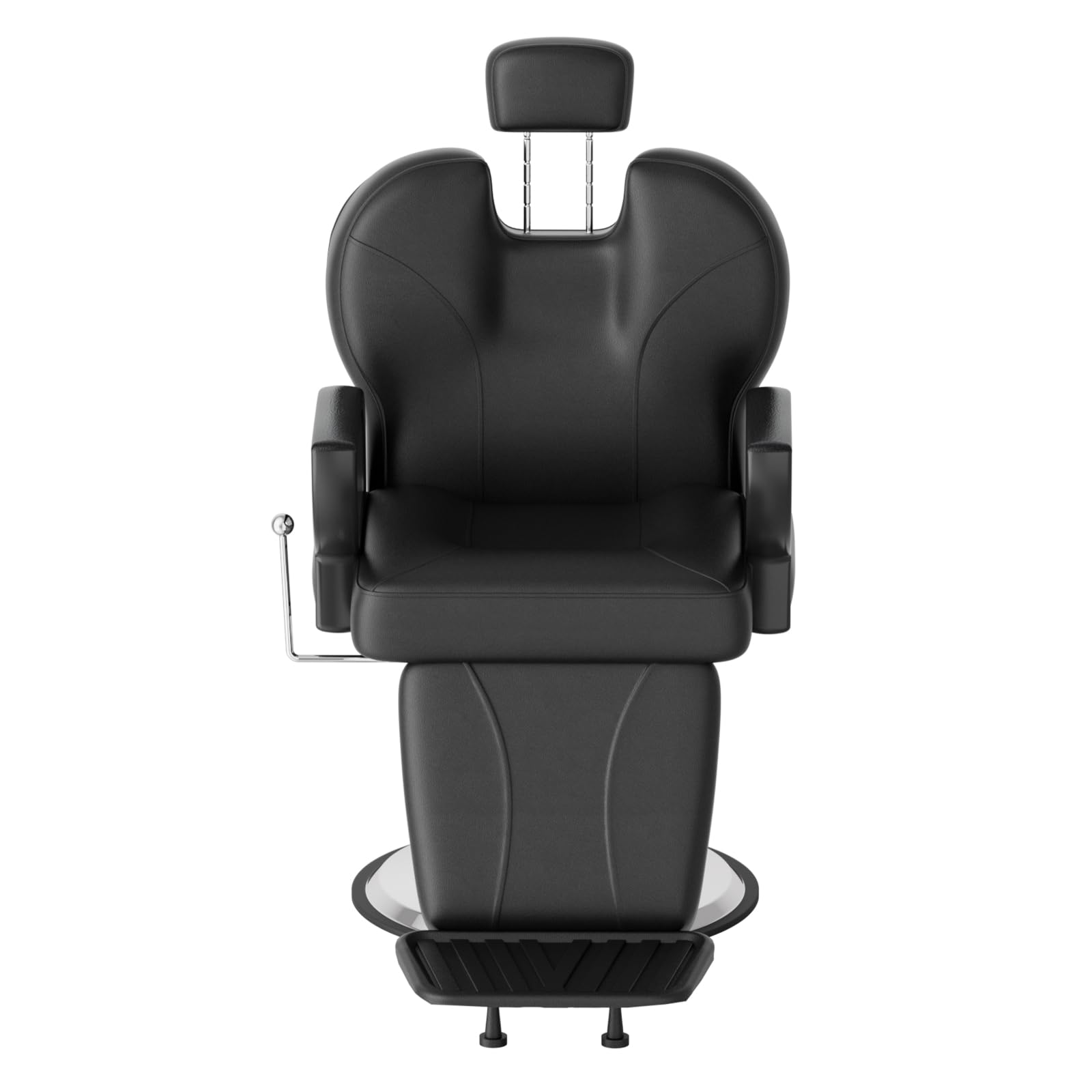 Sedia da Parrucchiere Idraulica Reclinabile 360° 63 x 54 x 92-105 cm Nero