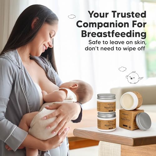 Image of Organic Nipple Butter for Cracked, Sore, Relief, Nursing Mom (Soothing 2oz) | USDA, 100% Natural Clean Nipple Cream Safe for Breastfeeding Essentials, Breast Cream, Non Lanolin Balm, Postpartum Essential