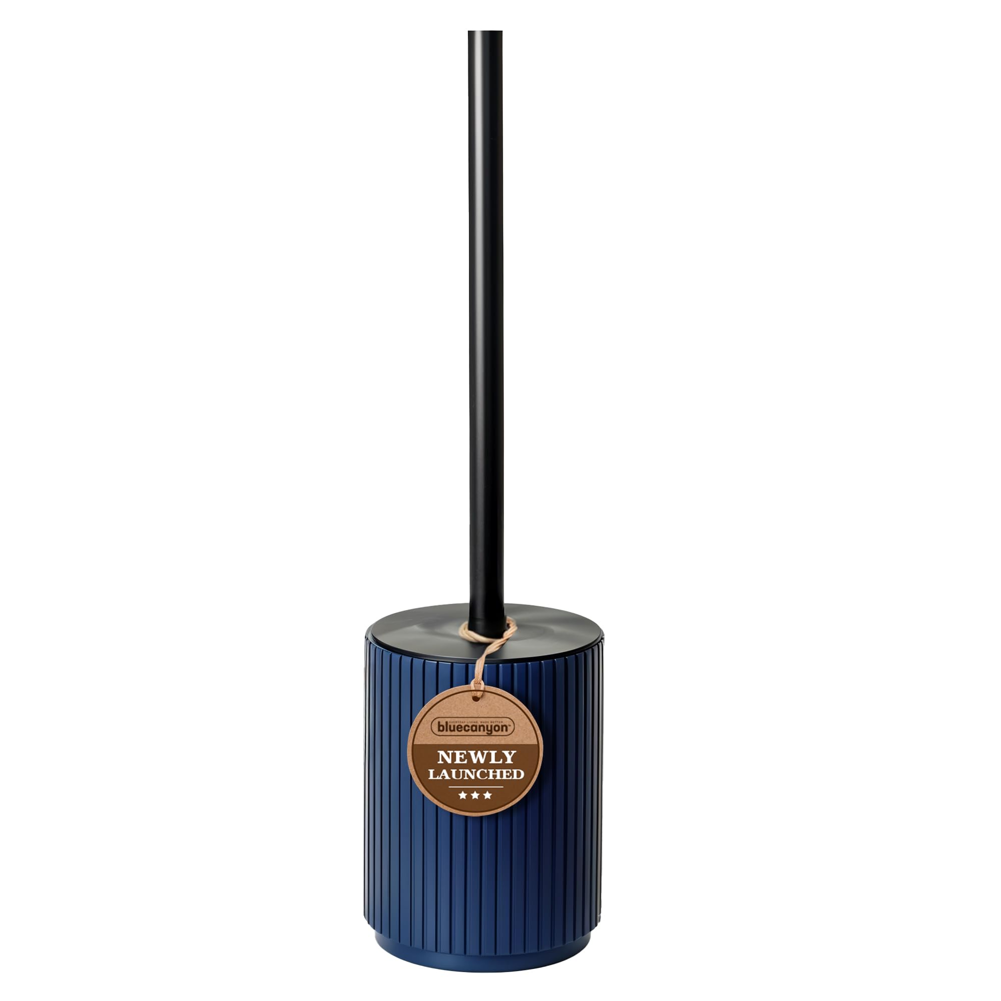 Newly Launched Blue Canyon Berkeley Toilet Brush & Holder, Brush for Bathroom & Office, Plastic Brush Head for Deep Cleaning, Pack of 1, Compact Size, Elegant Design, Odour Free Holder, Blue