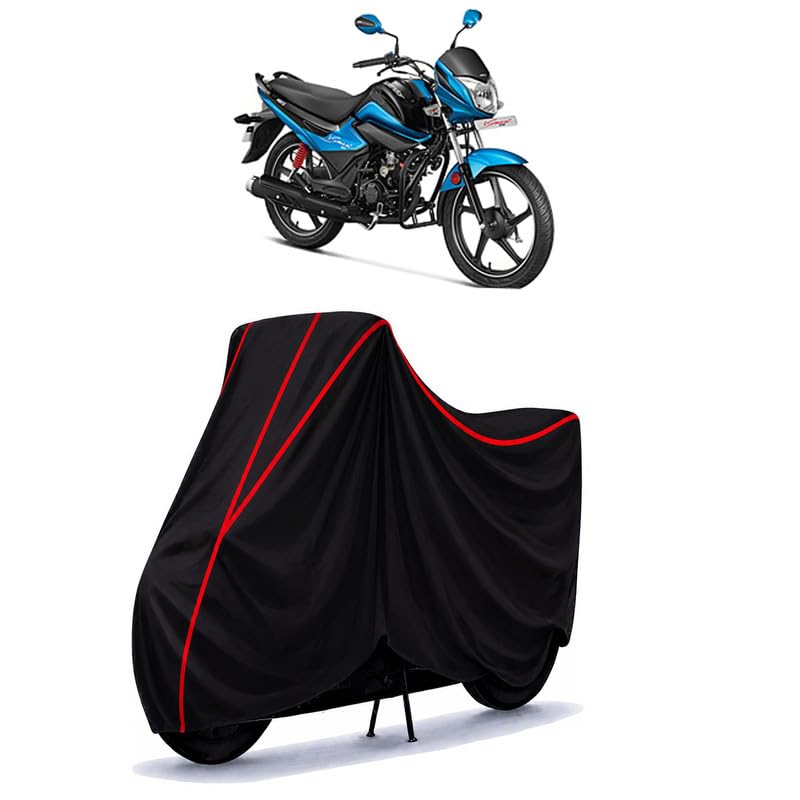 Image of Hero Super Splendor New BS6 Water Resistant Bike Cover for All Motorcycles & Rain | Heavy Duty | UV Protection, Dustproof, Scratchproof | All Weather Two Wheeler Cover with Elastic Bottom