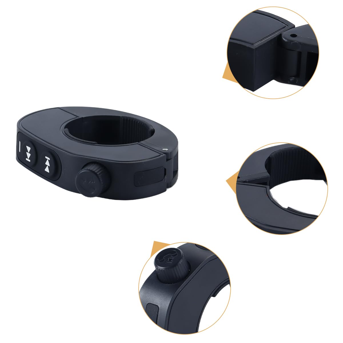 Pulsante multimediale Bluetooth wireless per manubrio della motocicletta, telecomando impermeabile IPX6, controller musicale per volante per bici e auto