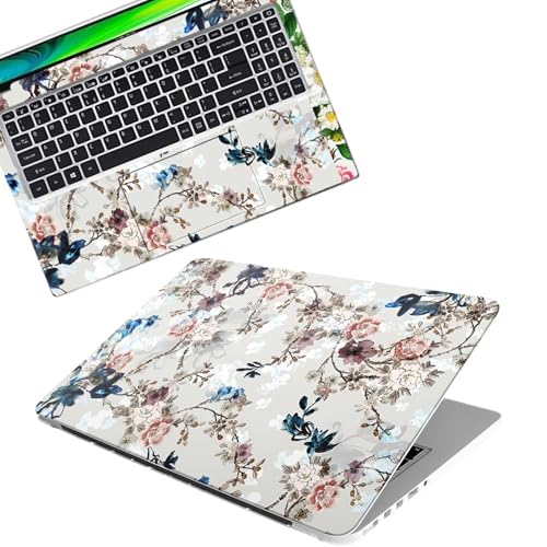 Image of Galaxsia Floral D23 Full Body Vinyl Laptop Skin /Sticker /Cover Upto 15.6 Inches Laptops Laminated-Removable-HD Quality Compatible for Hp-Dell-Sony-Lenovo-Asus etc.(15x10 Inches)