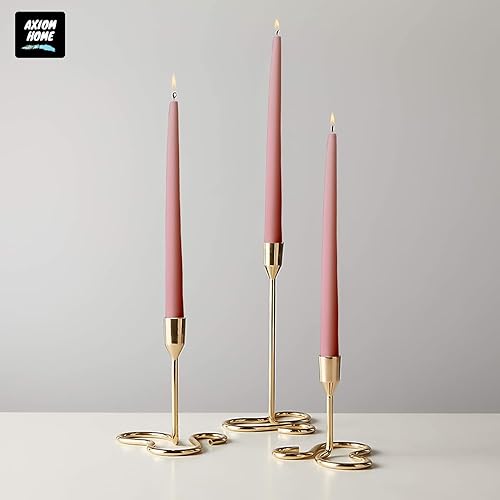 Miniatura 51 de Axiom Candles Velas altas sin goteo de 10 pulgadas sin perfume y sin humo, 9 horas de tiempo de combustión, velas cónicas para el hogar, cenas