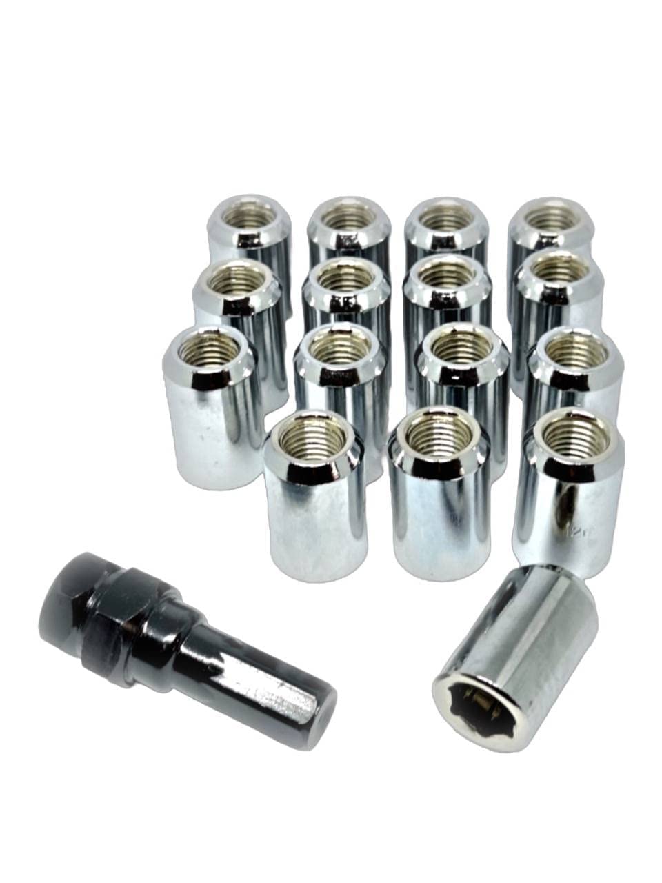 Kylo Alloy Wheel Nut Kit 12x1.5 compatible with All Cars I20 Elite I-10 Grand Nios, Grand I10, City, Civic, Amaze, Nexon, I10, I20| OEM Type Mag Lug Nut Dual Hex Key Included (Pack of 16)