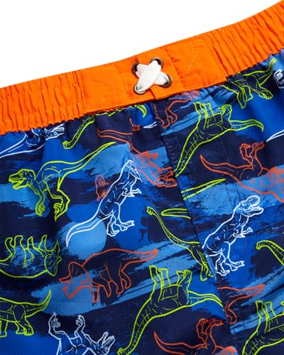 Image of Quad Seven Boys 2-Piece Rash Guard Swimsuit Set Short-Sleeve (Sizes 5-12) | Lightweight Quick-Dry Fabric with Sun Protection, Matching Top & Trunks, Adjustable Drawstring Waist for Pool or Beach Days