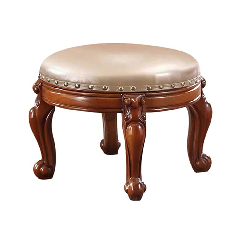 Repose-pieds rond pour poser les pieds, tabouret de salon rembourré