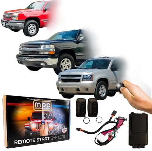 Image of MPC Remote Start Kit Compatible with Chevrolet & GMC 03-06 || Silverado & Sierra || Tahoe & Yukon || Suburban & Yukon XL || Avalanche || 2X 4-Button Remotes || Semi-Plug N Play