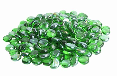 Homeshop3000 Pepitas de Vidrio 1kg Verde Claro (230 Piezas) Decoración de Acuario Jardín Artesanía