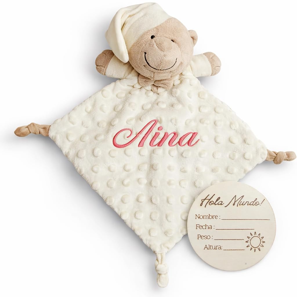 Danielstore Dou Dou Bebé Minky – Manta de Apego Suave Unisex con Nuditos, 27x18 cm, Regalo Recién Nacido