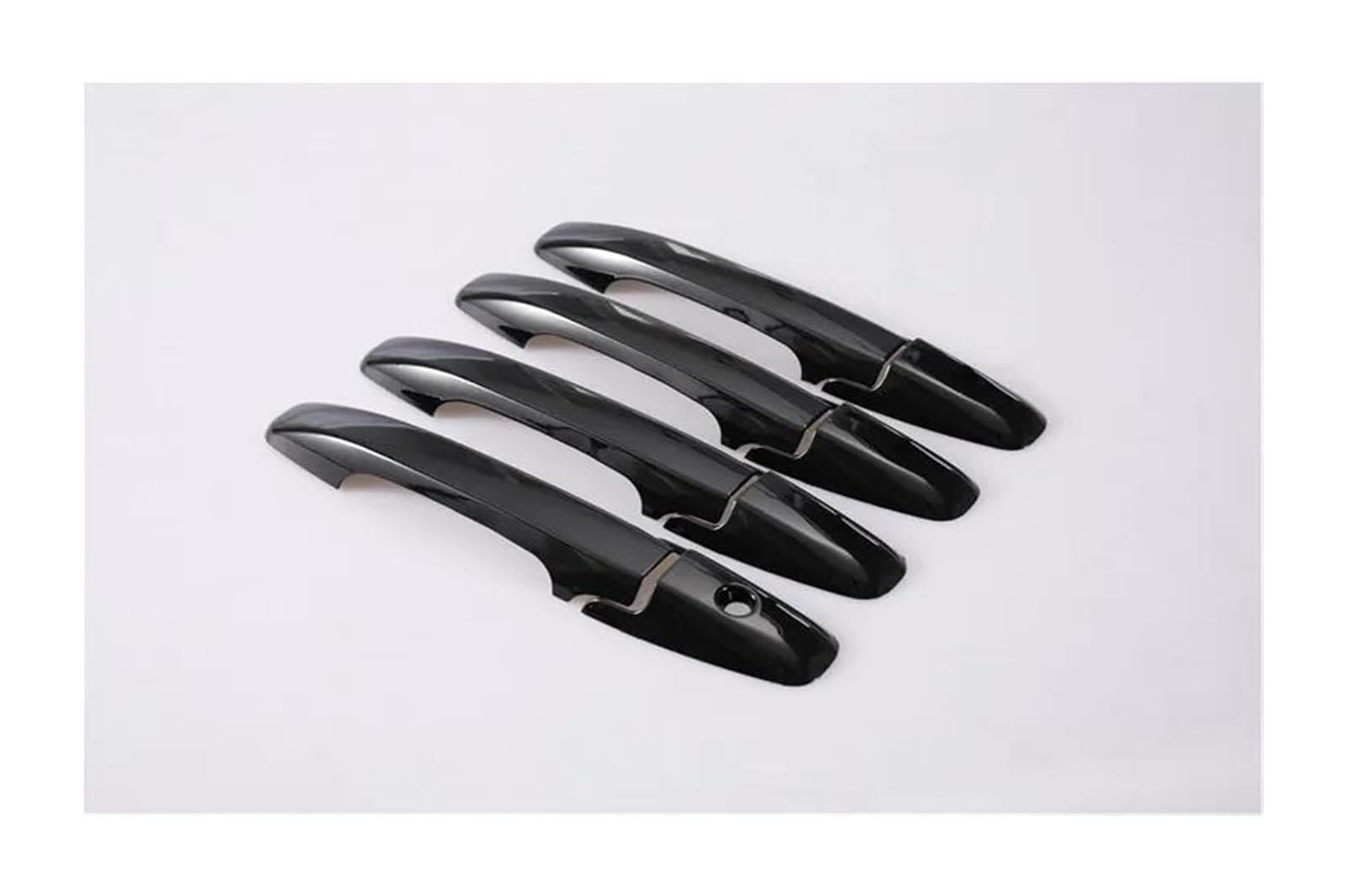 Hckclmbmzw Black C For Civic 2006 2007 2008 2009 2010 2011 Car Door Handle Cover Decor Trim Styling Accessories Glossy Hrome Door Handle Cover(Black C)