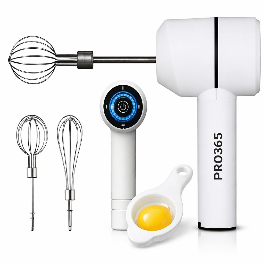 Wireless Electric Hand Mixer – 3-Speed USB Rechargeable Cordless Handheld Blender, Portable 3-in-1 with Double Egg Beaters & 2 Stirring Mesh for Baking & Cooking-picture-27