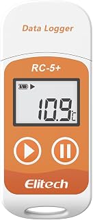 Elitech RC-5+ Digital PDF USB Temperature Data Logger Reusable Recorder Refrigerator Thermometer 32000 Points High Accuracy (100 Packs)