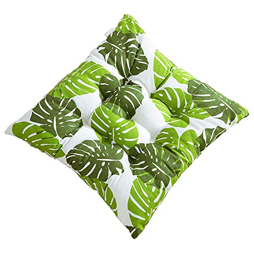 Outdoor Chair Cushions Patio Chair Pads Bistro Seat Cushions With Ties Tropical Palm Leaves Pattern Dining Chair Seat Pads For Indoor Garden Patio Home Office Sofa Living Room Decorations 16 Inch #TOP27